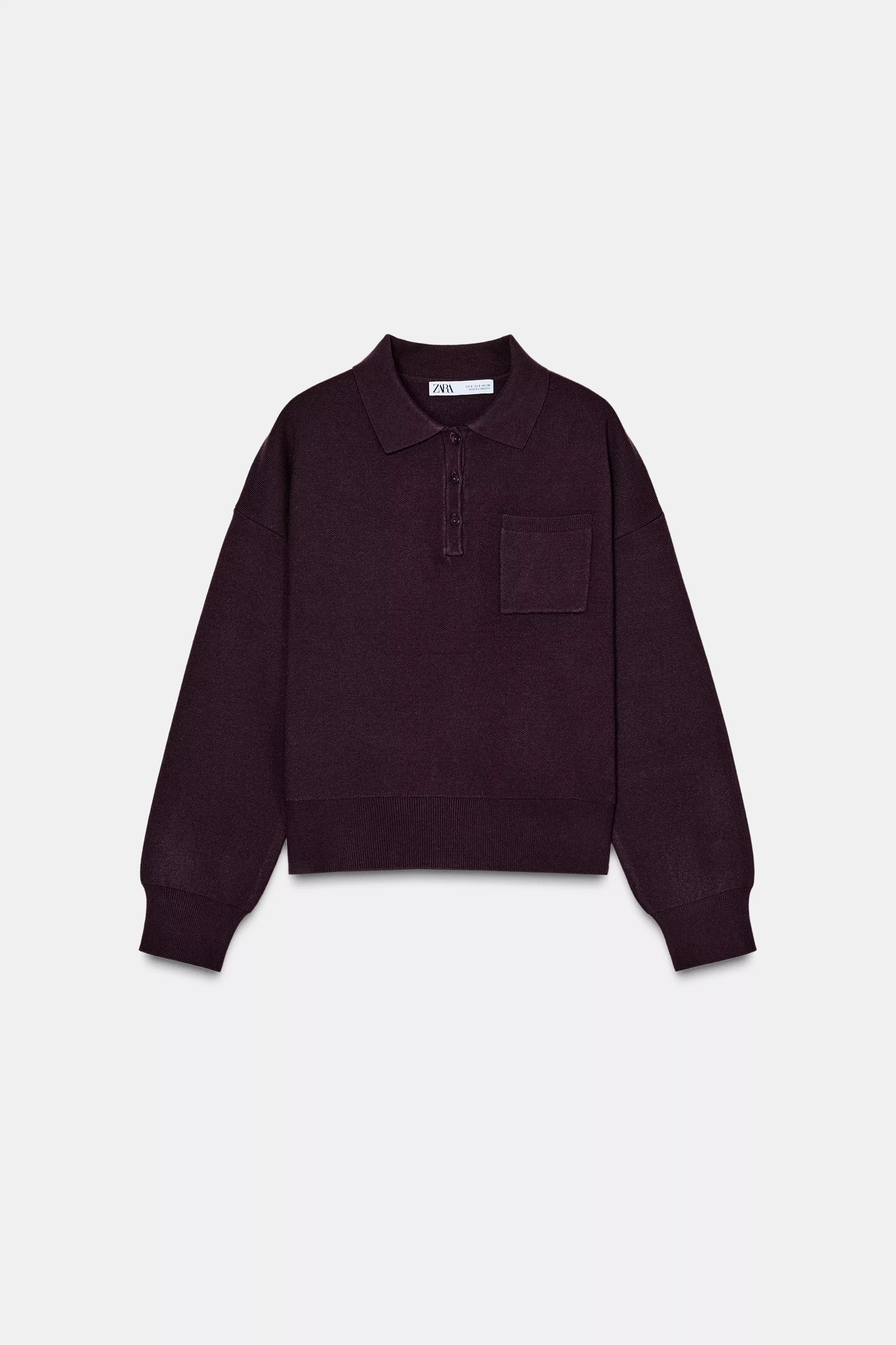 POCKET POLO SWEATER | Zara Canada