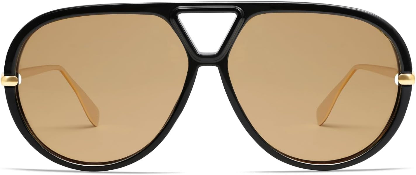 VANLINKER Oversized Polarized Aviator Sunglasses for Women Men VL9798 | Amazon (US)