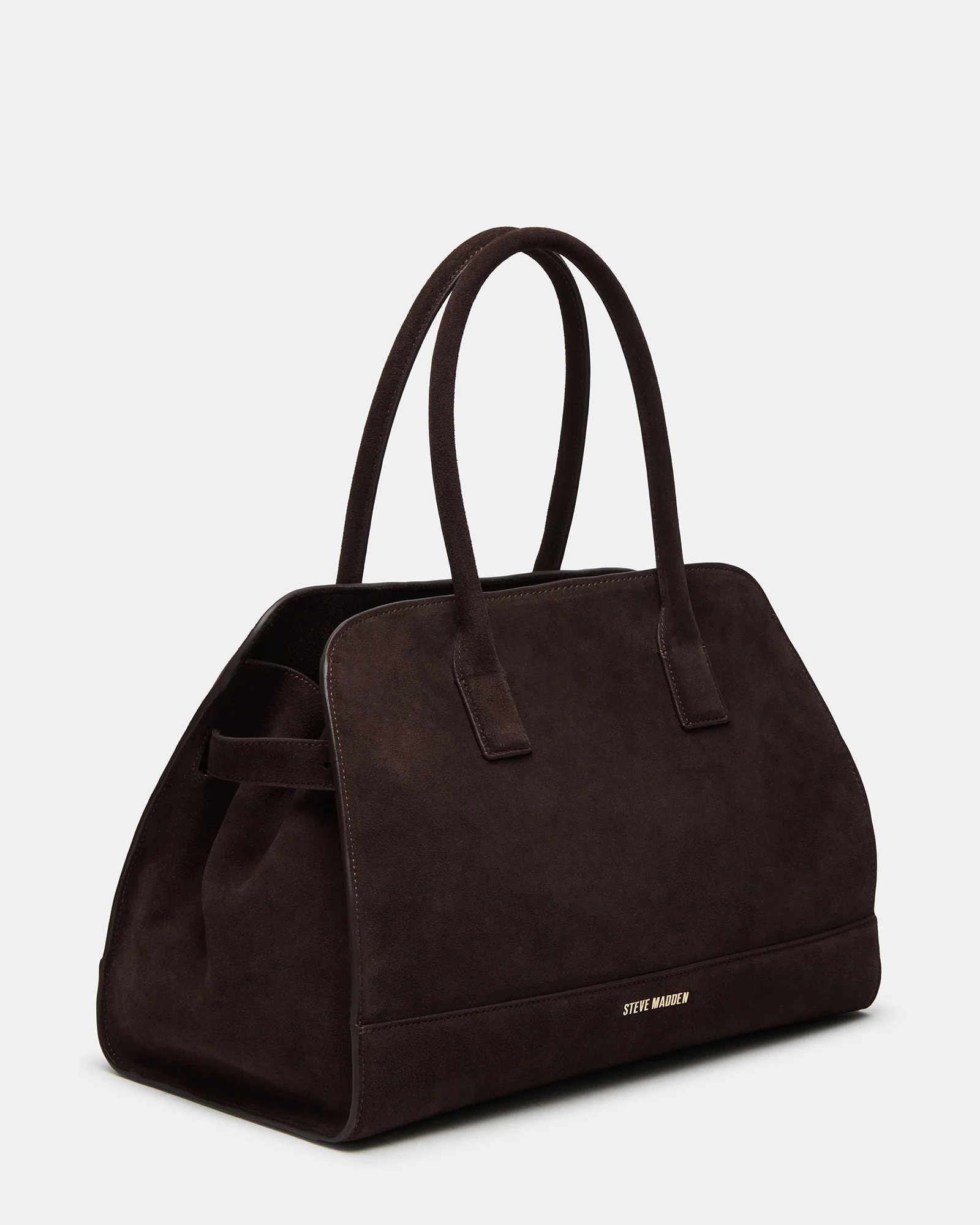 HEIDEE Bag Brown Suede | Women's Shoulder Strap Tote Handbag | Steve Madden (US)