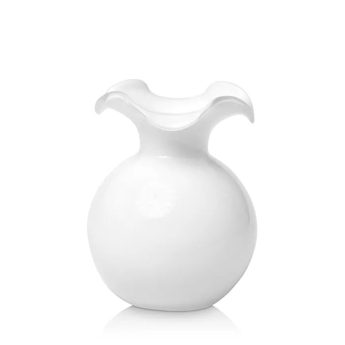 Hibiscus Glass White Small Fluted Vase | Bloomingdale's (US)