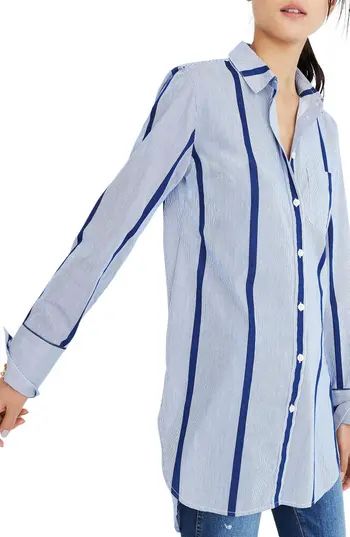 Women's Madewell Stripe Button Down Tunic Shirt | Nordstrom