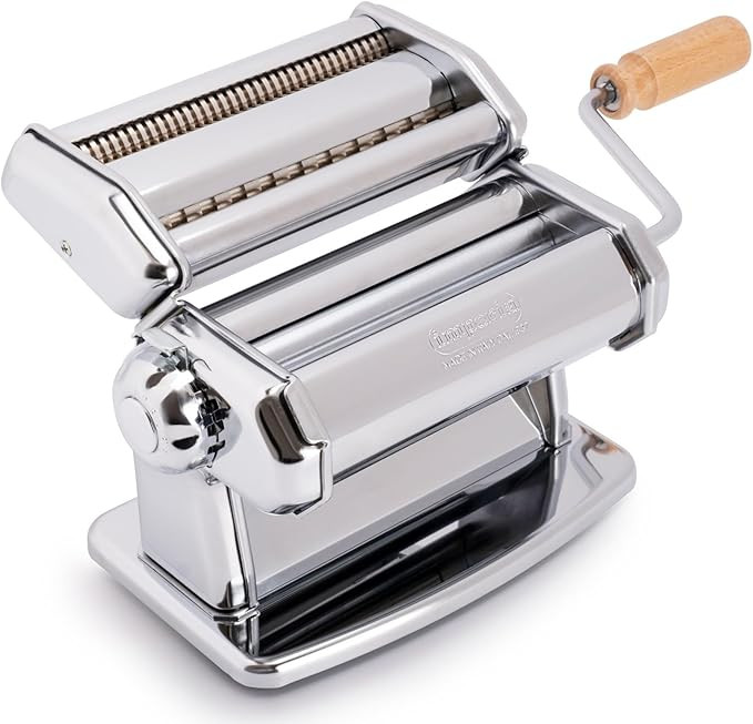 Imperia Pasta Maker Machine- 100% Made in Italy, Heavy Duty Steel Construction, Easy Lock Dial, W... | Amazon (US)