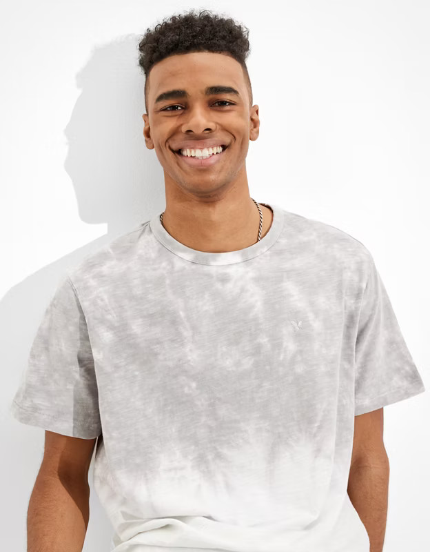 AE Super Soft Slub Icon Dip-Dye T-Shirt | American Eagle Outfitters (US & CA)