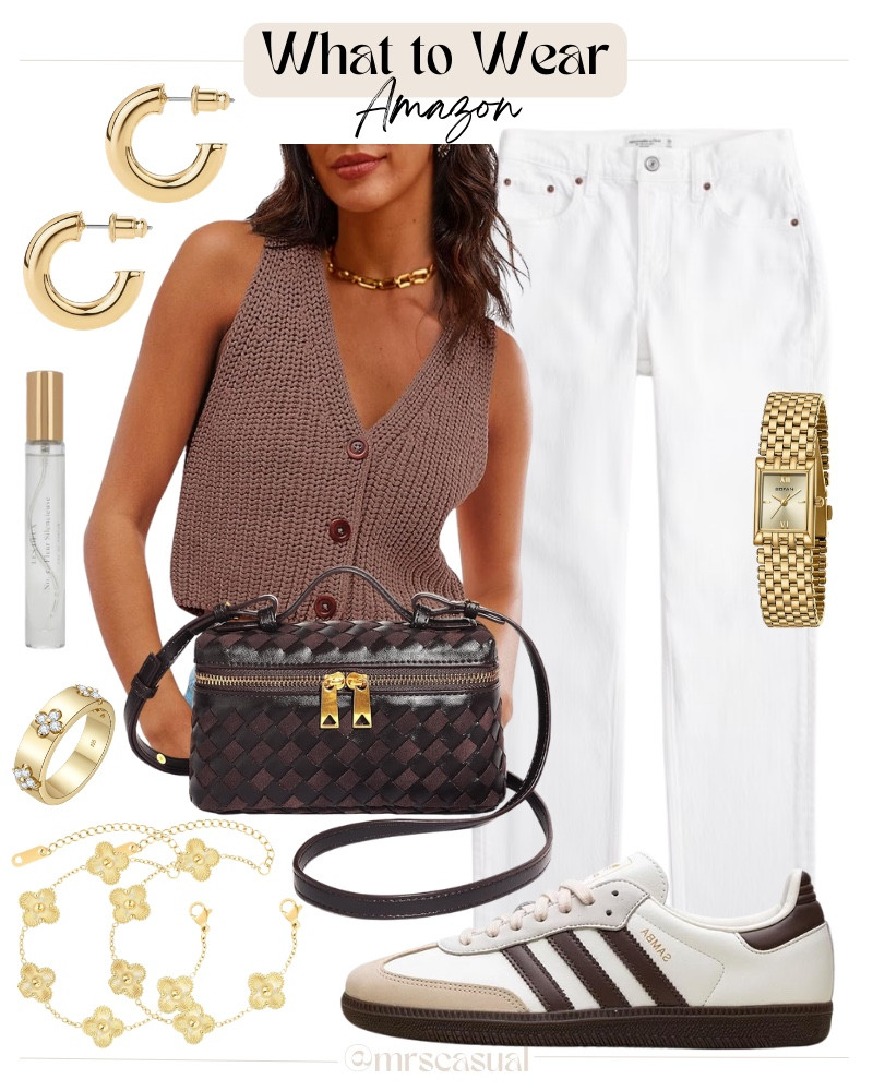 This combo feels so chic for everyday 🤎 would you wear white jeans?

#LTKOver40 #LTKSeasonal #LTKgrwm
