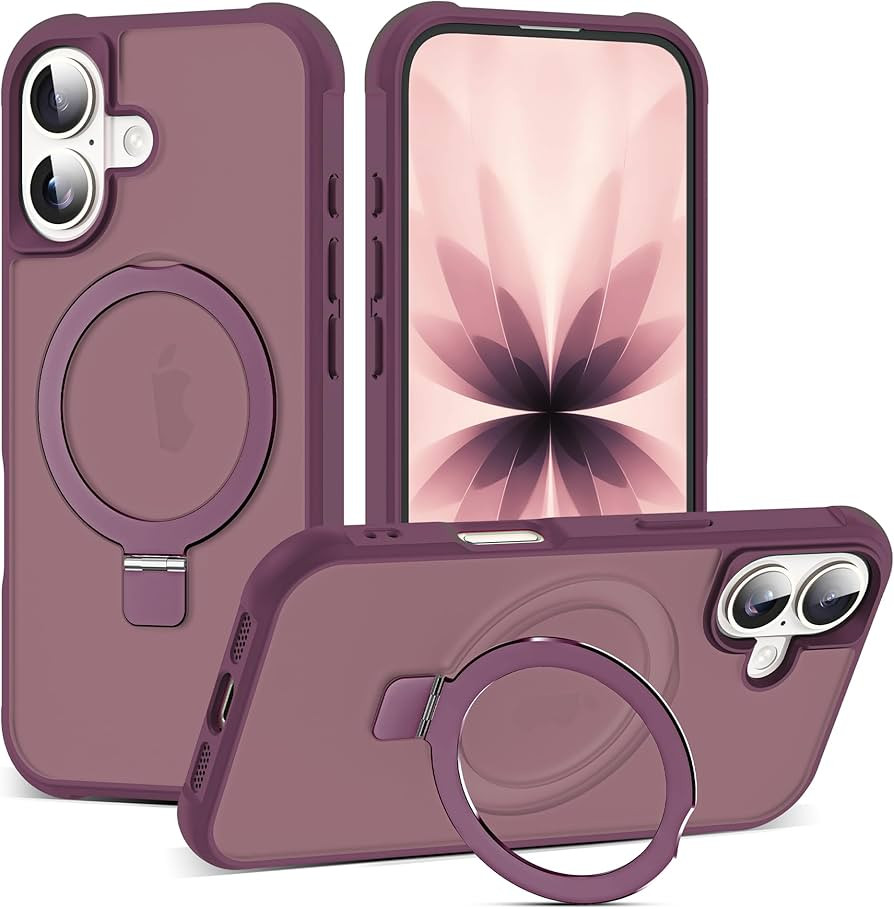 SKYLMW Compatible with iPhone 17 Case with Invisible Magnetic O-Ring Stand Military-Grade Translu... | Amazon (US)
