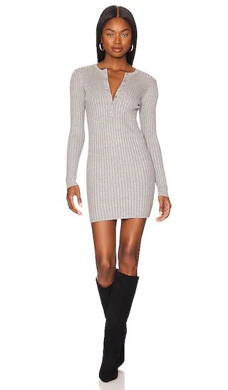 Lexie Mini Dress in Heather Grey | Revolve Clothing (Global)