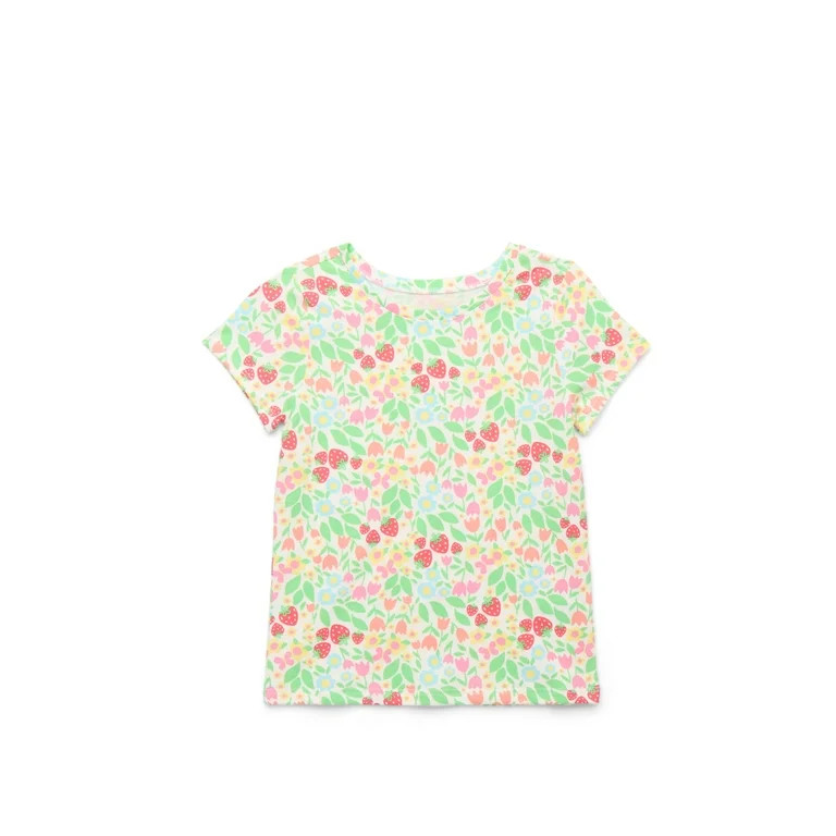 Garanimals Toddler Girl Short Sleeve Print T-Shirt, Sizes 18M-5T - Walmart.com | Walmart (US)