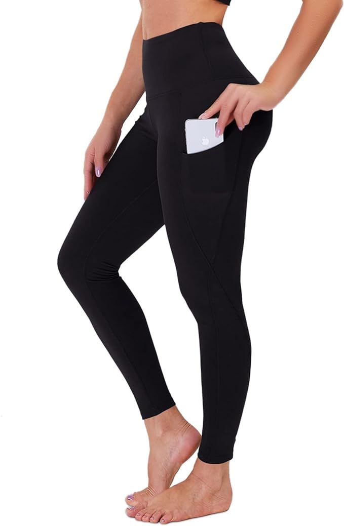 GAYHAY High Waist Yoga Pants with Pockets for Women - Soft Tummy Control 4 Way Stretch Capri Legg... | Amazon (US)