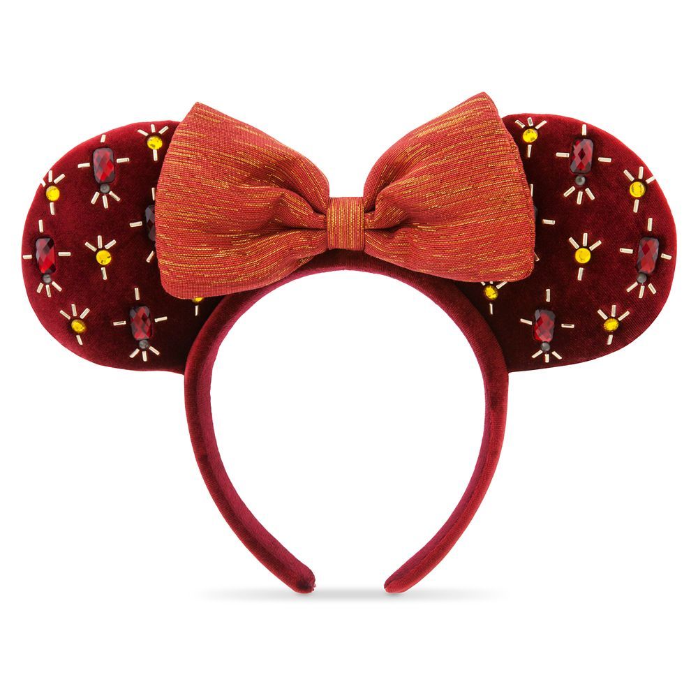 Minnie Mouse Holiday Ear Headband with Bow – Cranberry Red | shopDisney | Disney Store