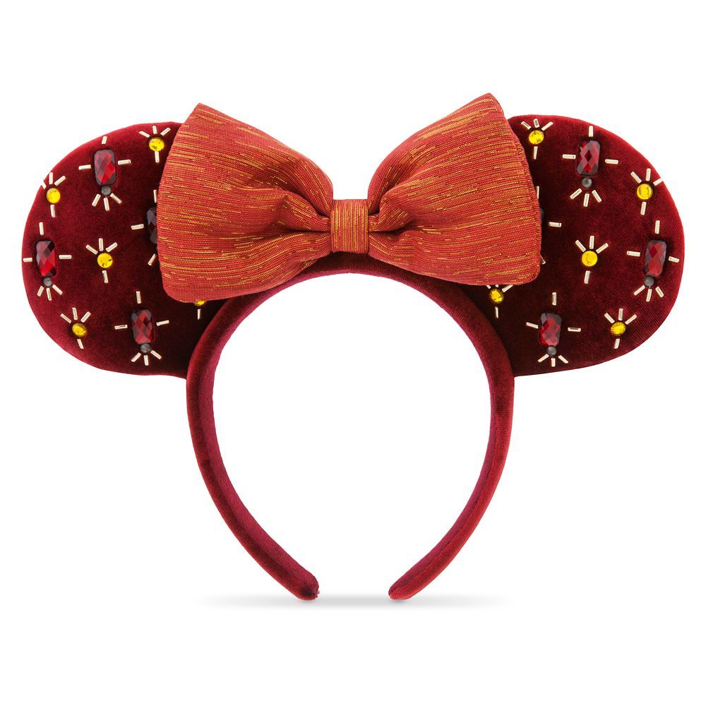 Minnie Mouse Ear Headband with Bow – Cranberry Red | Disney Store