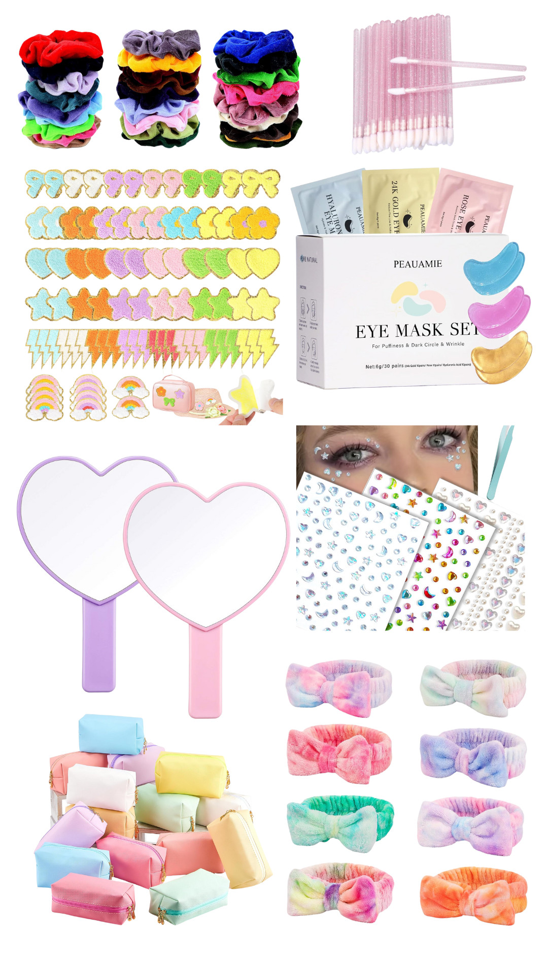 Sleepover and party spa and makeup ideas!

sleepover, party, sleepover essentials, mirror, scrunchies, makeup, spa, spa accessories, makeup bag, eye shadow, face mask, kid party, girl party 

 #LTKParties #LTKKids #LTKFamily