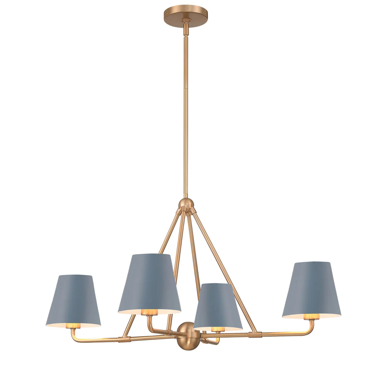 Xavier 4 Light Chandelier in Blue | The Well Appointed House, LLC