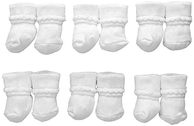 Jefferies Socks Unisex-Baby Newborn Bubble Stitch Rock-A-Bye Bootie 6 Pair Pack | Amazon (US)