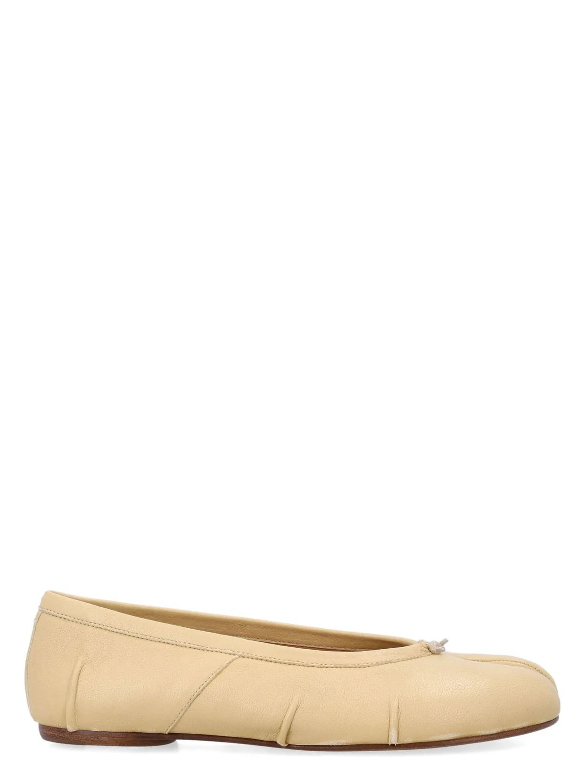 Maison Margiela Women's Tabi New Ballerina in Ble Ivory Cream | Size 37 | 25PS58WZ0127P6378 Color T2127 | LOZURI