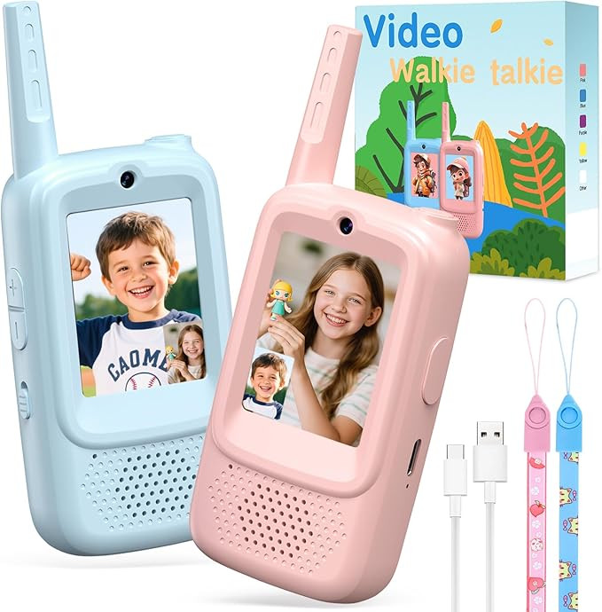 Video Walkie Talkies for Kids 2 Pack, Ready-to-Play Rechargeable Kids Walkie Talkies with 2.0" Sc... | Amazon (US)