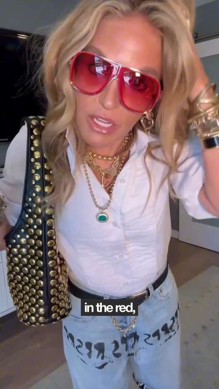 My signature uniform: a button-up, something funky on the bottom (shorts or denim, always with personality), a pop of color 🌈 today it’s the sunnies🕶️ and a ballet flat moment! Finished it off with a bag that’s oversized, studded, and slightly unbothered ✨ 

 #LTKStyleTip #LTKShoeCrush #LTKItBag