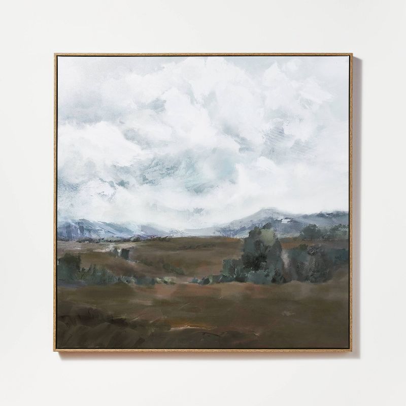 33" x 33" Cloudy Sky Framed Wall Canvas Blue - Threshold™ designed with Studio McGee | Target