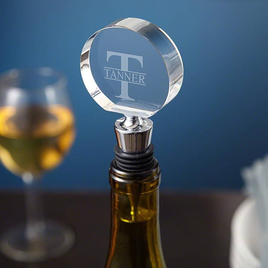 Optic Crystal Engraved Wine Stopper (Personalized Product) | Amazon (US)