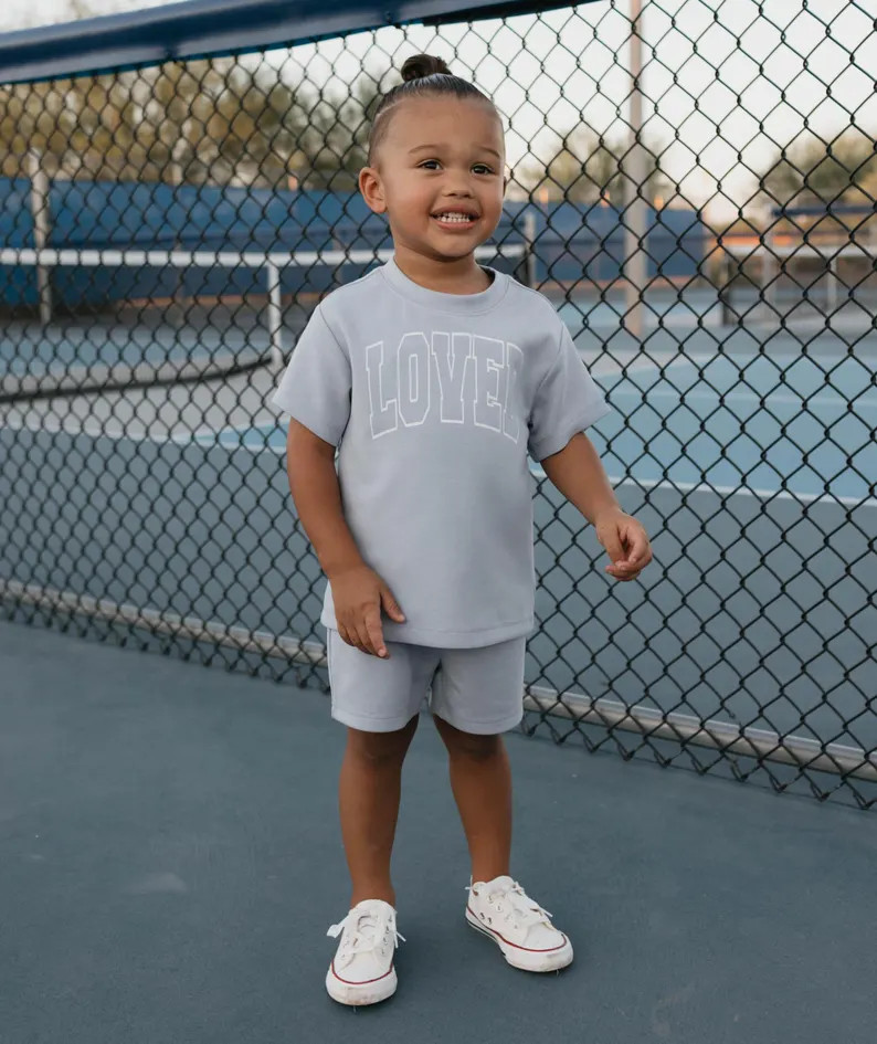 Toddler "loved" T-shirt and Shorts Set – Black, Blue, and Green | Sizes 0–3M to 4/5T - Etsy | Etsy (US)