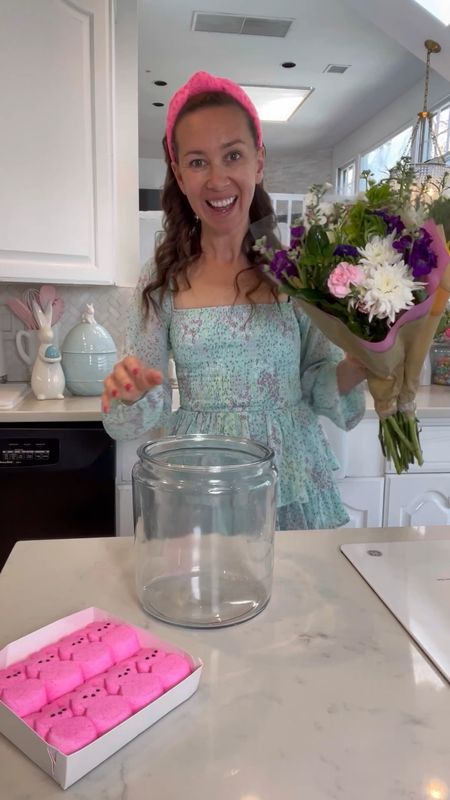 Cutest Easter Decor Hack!! so easy and fun! Perfect for your house this Spring and Decorating for Easter! hope you love it! Linking some jars and this cute Amazon dress too! spring decor. decor hack . easter decor. flower hacks 

#LTKhome #LTKSeasonal #LTKfamily