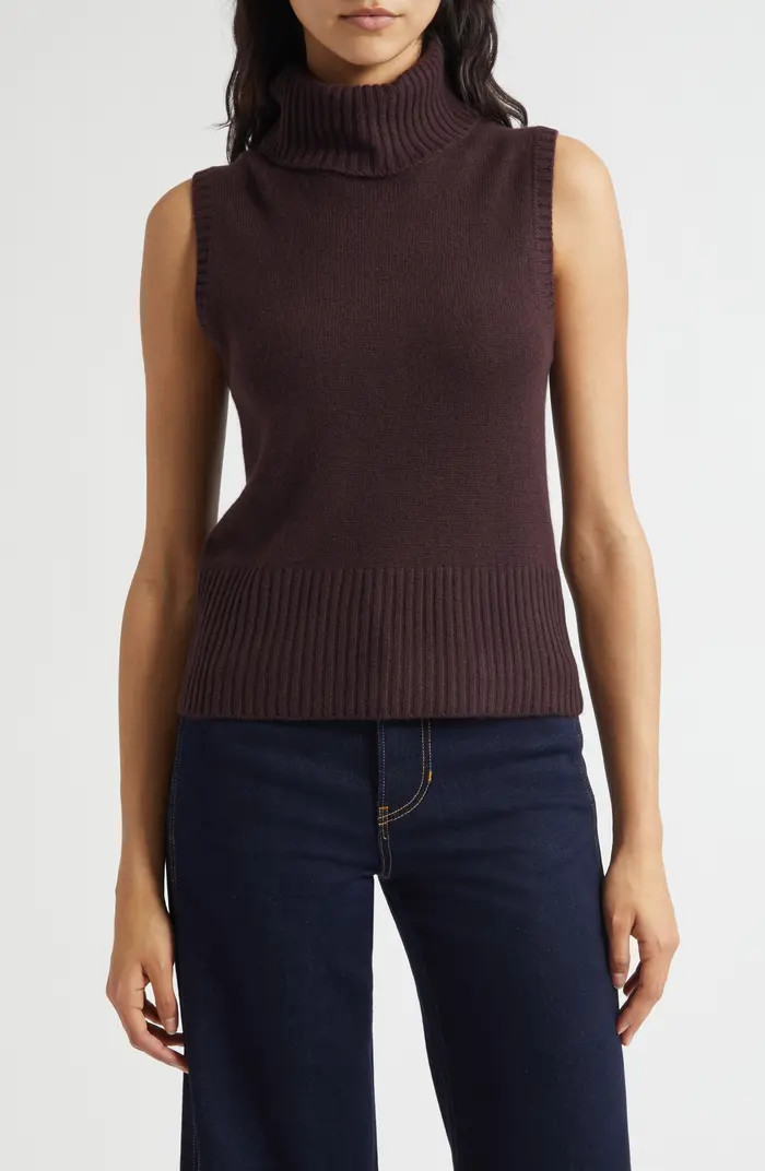 Mazzy Sleeveless Cashmere Turtleneck Sweater | Nordstrom