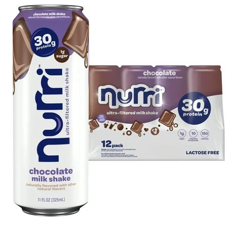 Nurri Ultra-Filtered Milkshake, 30g of Protein, Chocolate, 11 fl oz Can (Pack of 12) | Walmart (US)