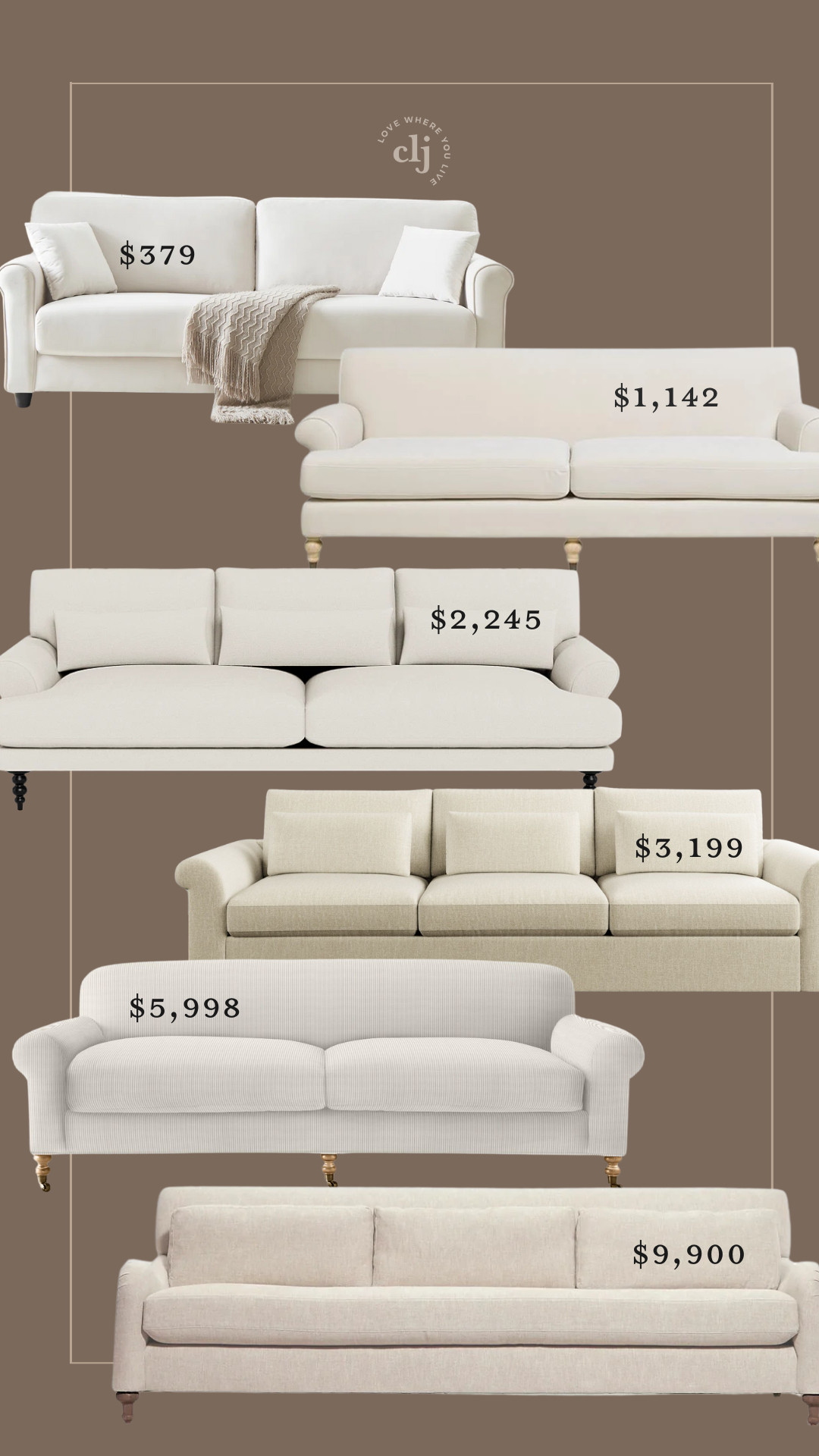 English Roll Arm Sofas For Every Budget - shared options at every price point to get the look of our new living room sofas (Serena & Lily Cambridge Sofa in Perennial Pinstripe Sand fabric) 

 

#LTKHome #LTKSaleAlert #LTKStyleTip