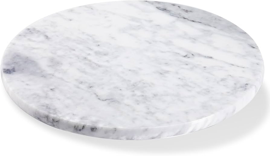 12" Mable Lazy Susan, 100% Natural Marble Round Tray with Silent Rotating, Kitchen Turntable Stor... | Amazon (US)