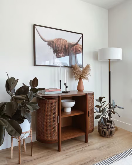 Black 61-inch Coated Iron Floor Lamp | Rugs USA