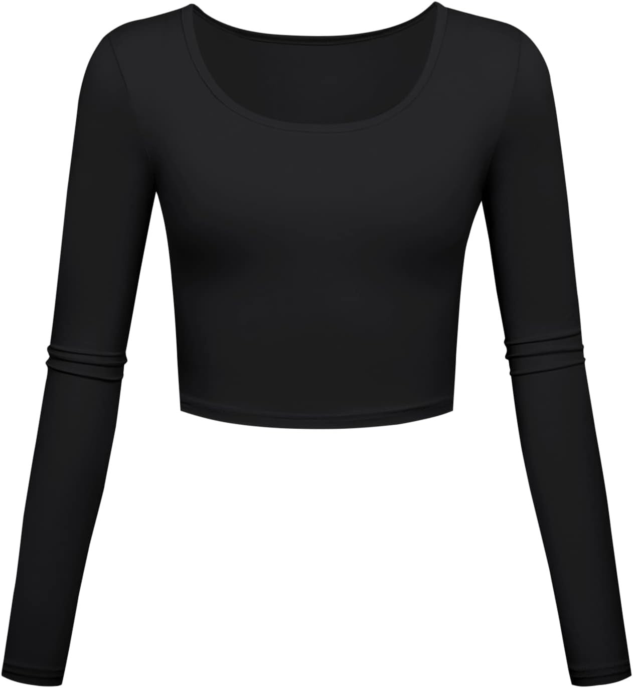 Kindcall Lightweight Basic Crop Tops Slim Fit Long Sleeve Workout Shirts for Women | Amazon (US)