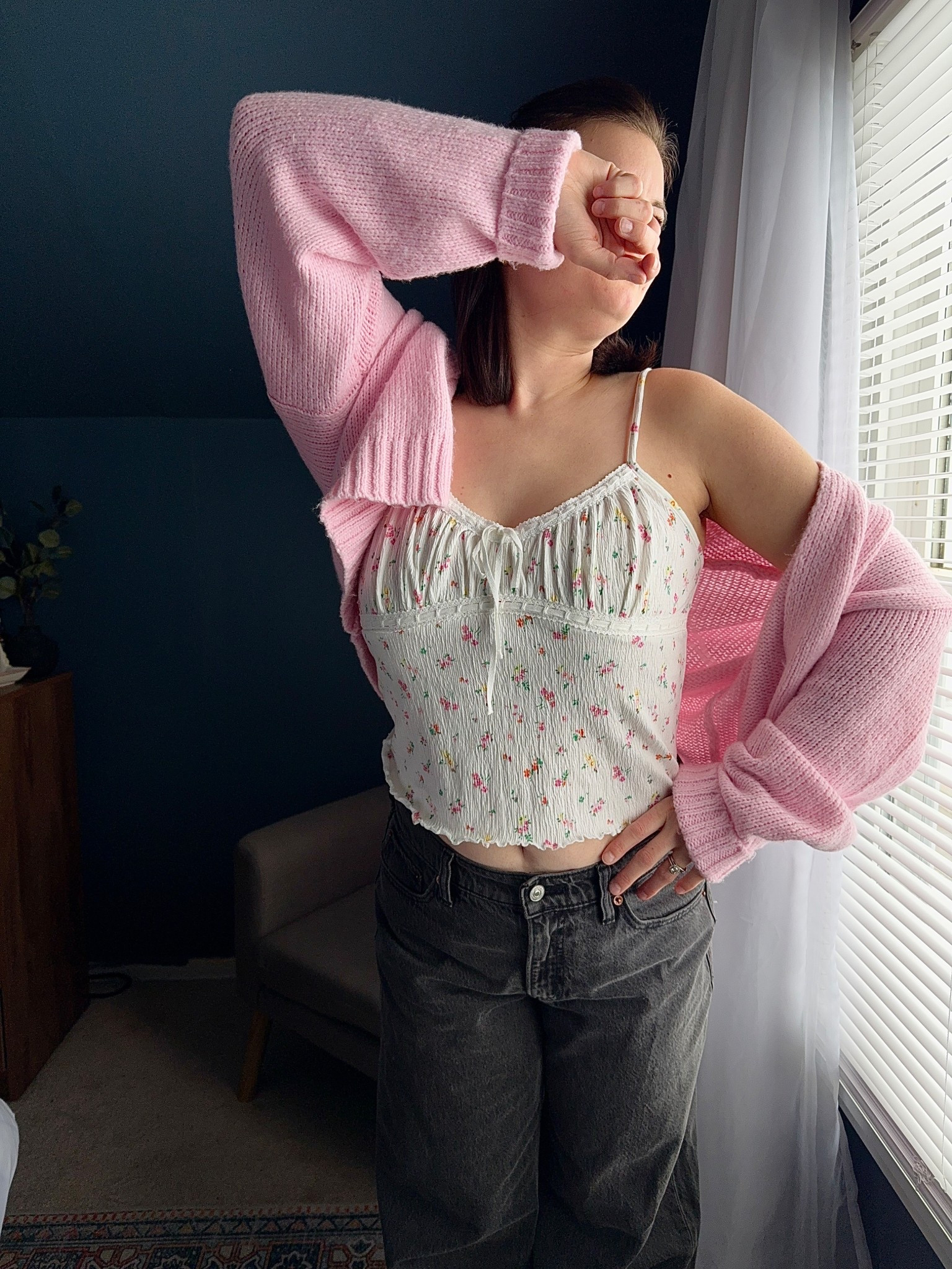 Walmart is killing it with the spring styles 💐 

wearing small in tank and large in cardigan to have an oversized look. 

#springstyle #springoutfit

#LTKootd