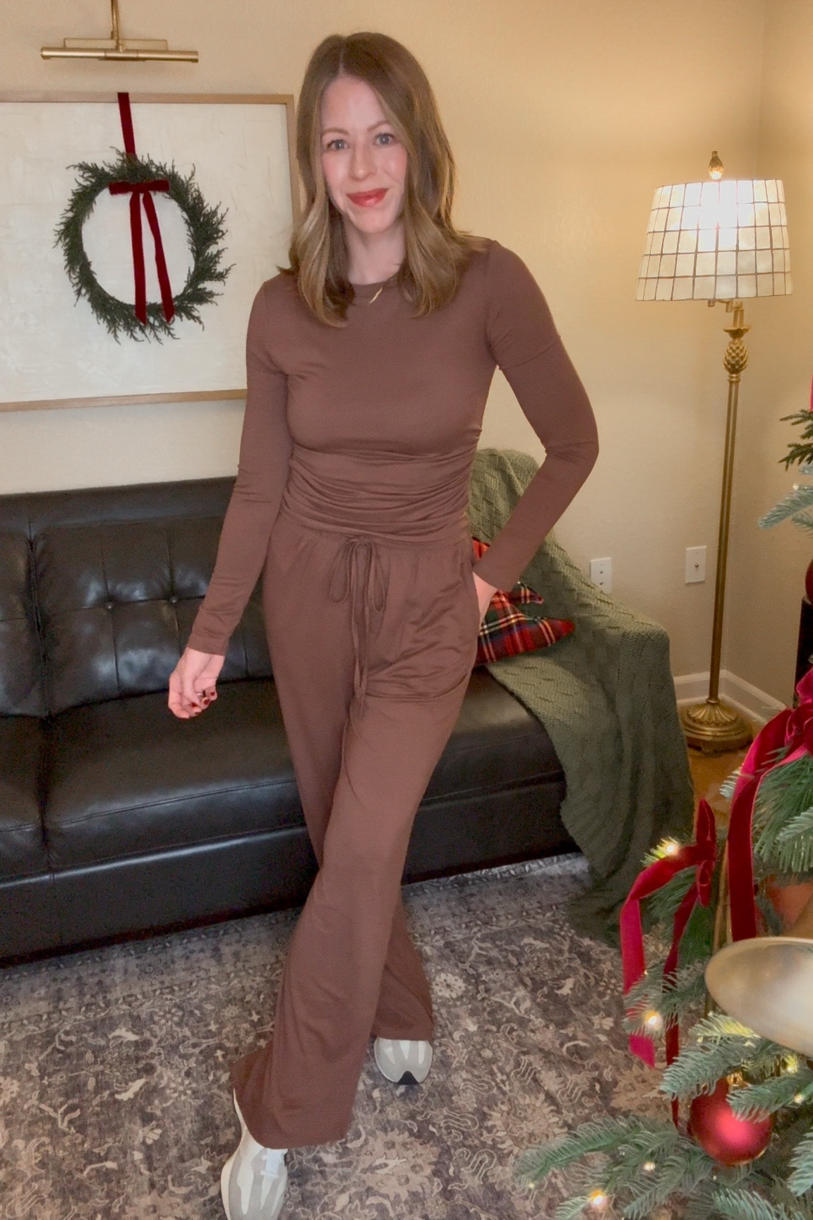 Darong Women's 2 Piece Sets Fall Outfits Long Sleeve Wide Leg Tracksuits Casual Lounge Set Matching Sets