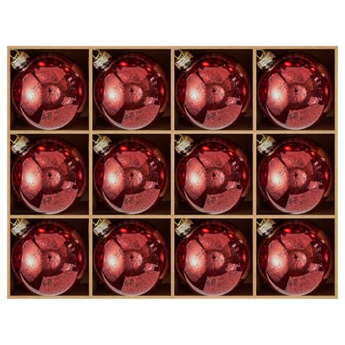 DN DECONATION Christmas Tree Decorative Hanging Ornaments Red Mercury Glass | Amazon (US)
