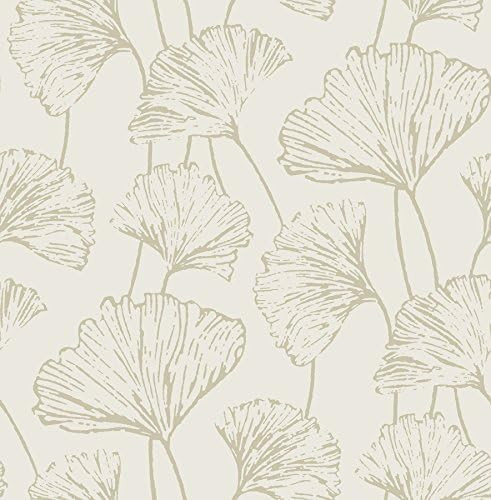 A-Street Prints 2764-24317 Grey Reverie Ginkgo Wallpaper, Gray | Amazon (US)