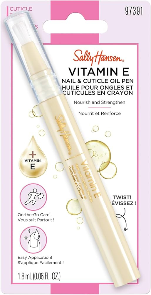 Sally Hansen Vitamin E Nail & Cuticle Treatment Pen | Hydrates and Conditions Dry Nails | Nourish... | Amazon (US)