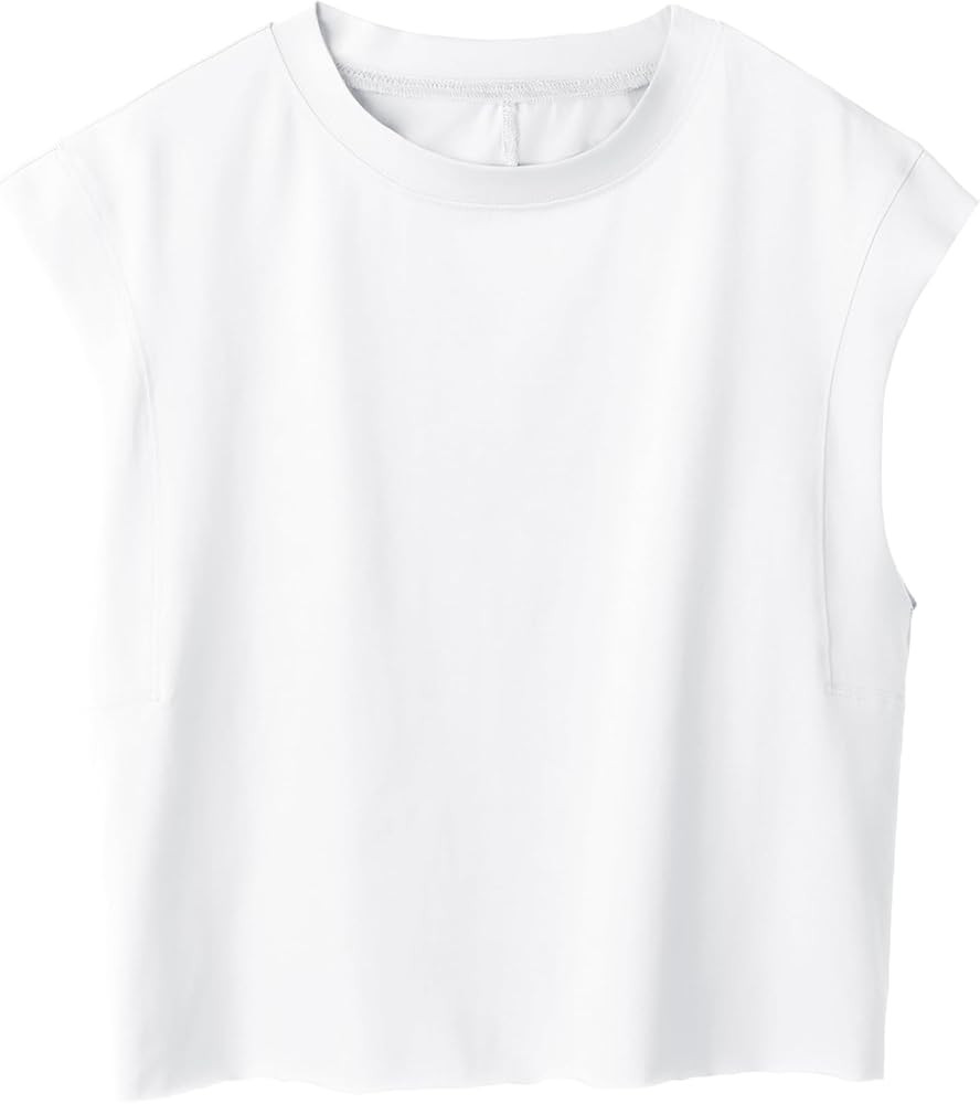 Ainangua Oversized Tank Top for Women Sleeveless Athletic Cropped Activewear Workout Yoga Gym Top... | Amazon (US)