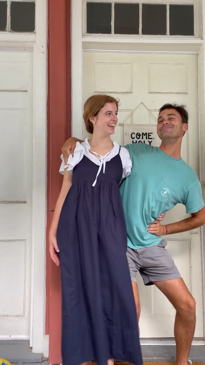 Workplace OOTD 7/23! Layered a simple, white, ruffled cotton blouse under this Quince maxi to make it office dress appropriate 🫶🏻 / summer / workwear / work attire / business casual / dress

#LTKFindsUnder50 #LTKWorkwear #LTKVideo