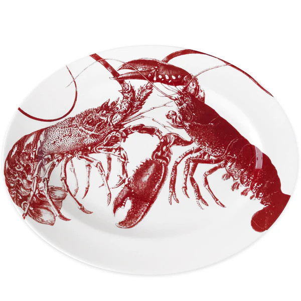 Lobster Oval Rimmed Platter | Caskata