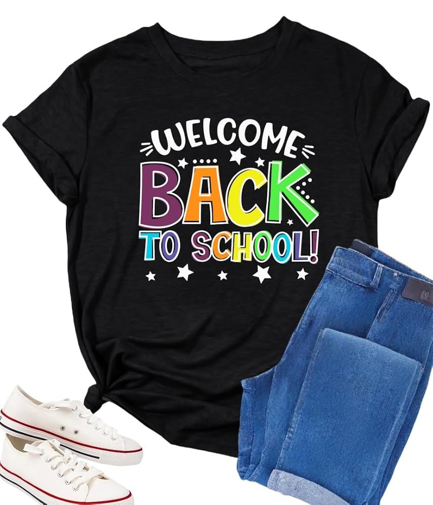 First Day of School Shirt Women Happy to See Your Face Teacher Shirt Cute Teacher Gift Funny Teac... | Amazon (US)
