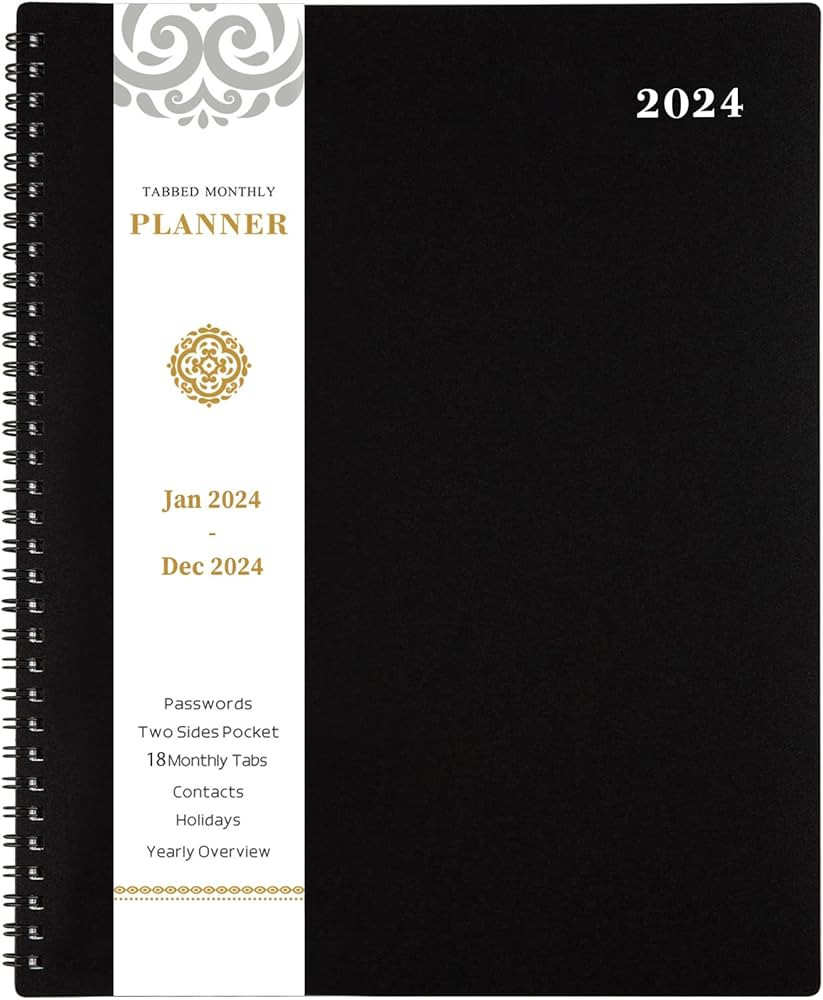 2024 Monthly Planner/Calendar - Monthly Planner 2024, Jan. 2024 - Dec. 2024, 12-Month Planner wit... | Amazon (US)