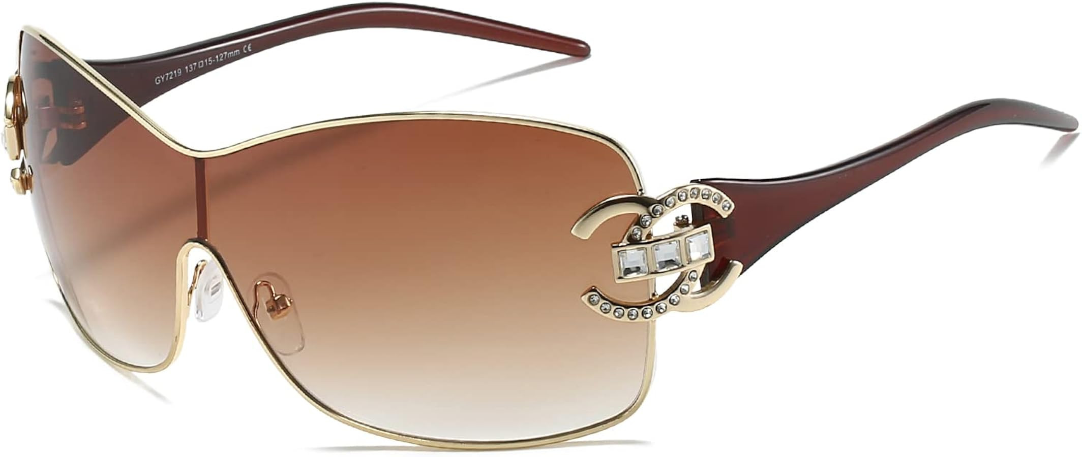 Alterancy Y2K Sunglasses for Women Men Fashion Wrap Around Sun Glasses Shield Rimless Gradient Le... | Amazon (US)