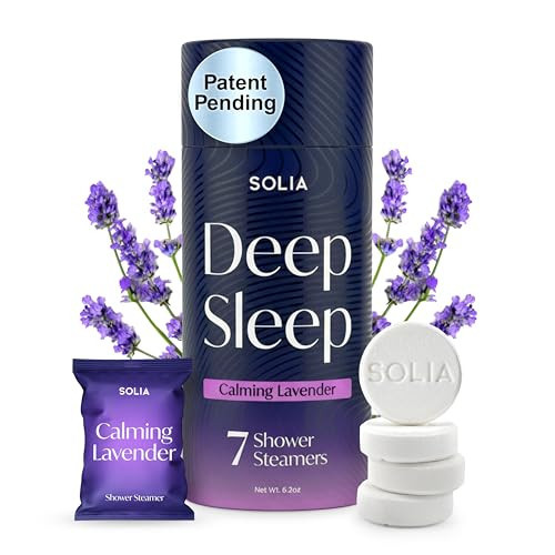 Solia Lavender Shower Steamers Aromatherapy 7-Pack - Patent-Pending Calm Shower Steamers Lavender Bombs, Relaxing Steam Tablets, Selfcare Gifts for Women, Relaxing Bath Gifts | Amazon (US)