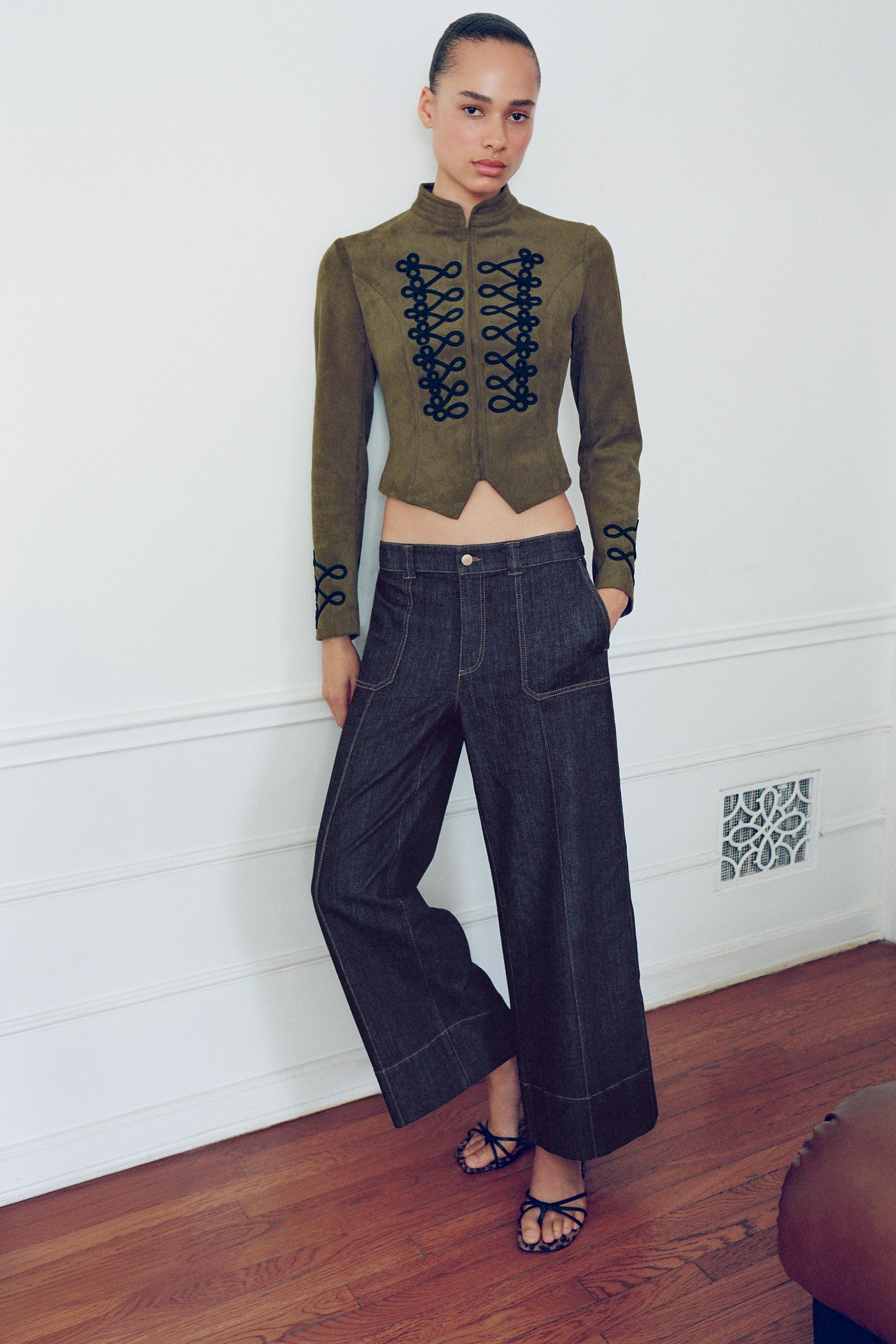 FAUX SUEDE FROG FASTENING JACKET | Zara NL