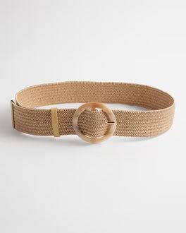 Raffia Shimmer Stretch Belt | Chico's