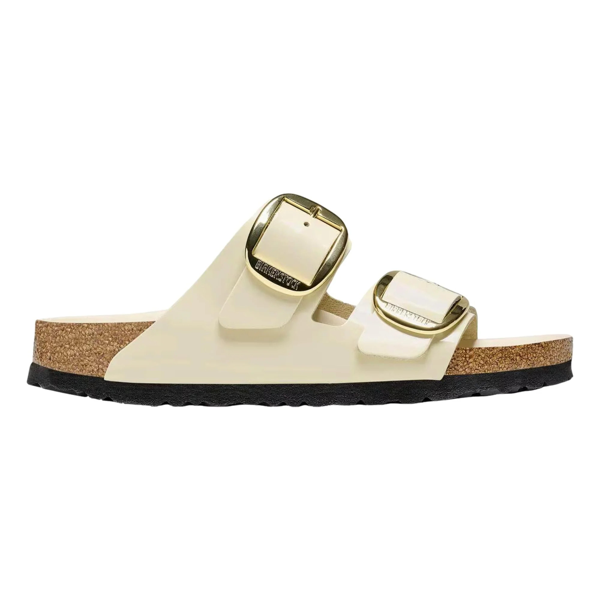 Women's Birkenstock Arizona Big Buckle High - Shine Ecru 1026128 | Shop Simon