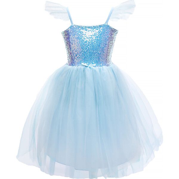 Sequins Princess Dress, Blue | Maisonette