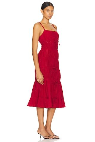 Manresa Midi Dress in Red | Revolve Clothing (Global)