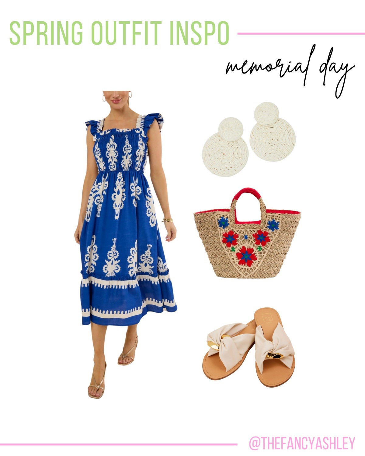 Love this darling Avara dress—it's the perfect Memorial Day weekend look. Styled it up with some fun red, white, and blue accessories and the cutest sandals ever—grab yours with code FANCY15 for 15% off! It’ll be fab all summer land on vacays too!

#LTKSeasonal #LTKFindsUnder100 #LTKStyleTip