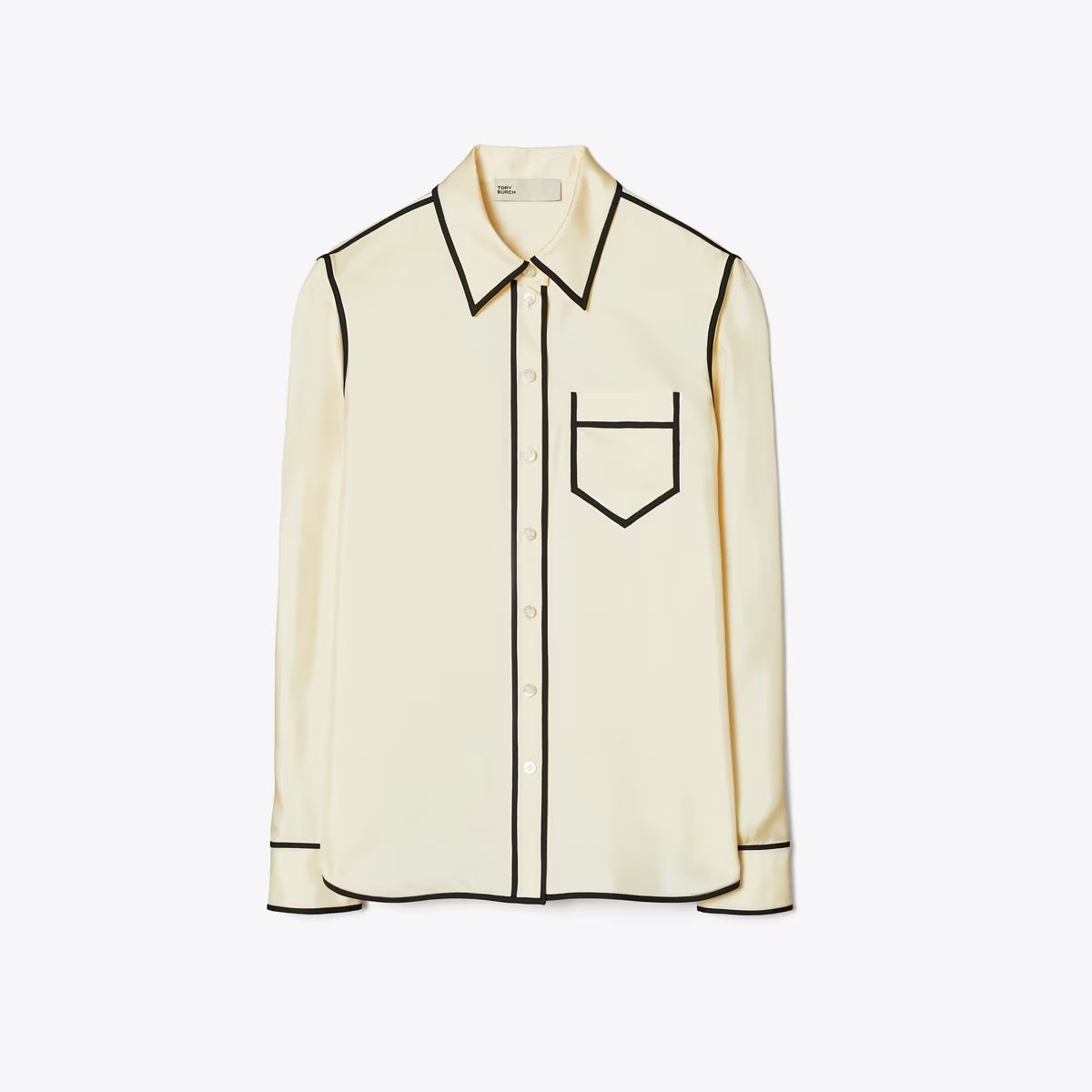 Silk Twill Brigitte Shirt: Women's Designer Tops | Tory Burch | Tory Burch (US)