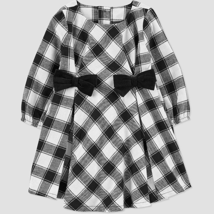 Carter's Just One You® Baby Girls' Plaid Dress - Black/White | Target